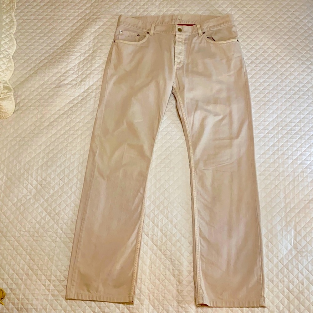 Prada cream colored jeans